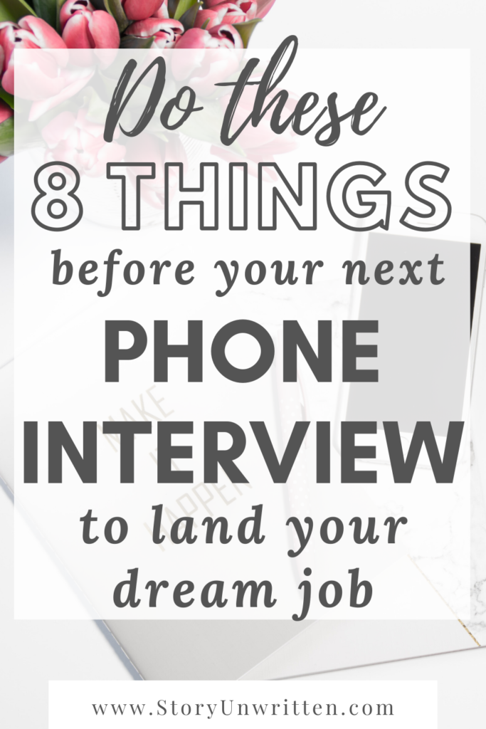 prepare for a phone interview