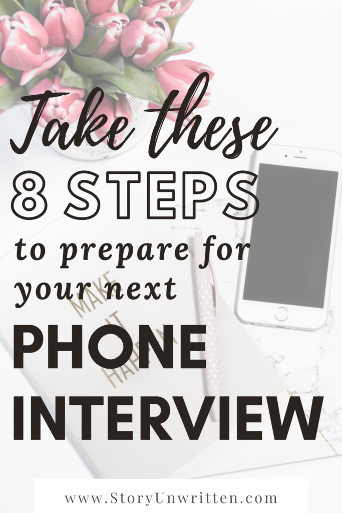 prepare for your phone interview