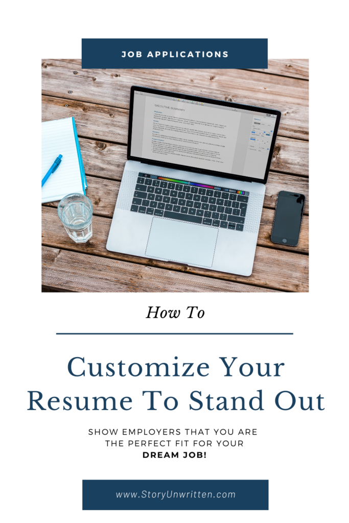 Customize Your Resume